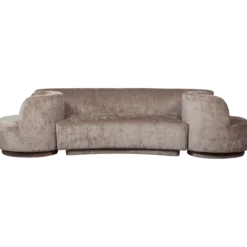 Combi-popular: bankje + fauteuils taupe