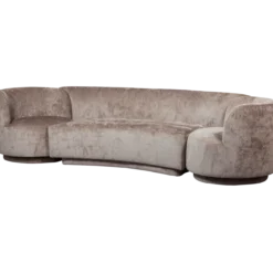 Combi-popular: bankje + fauteuils taupe