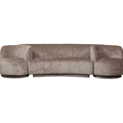 Combi-popular: bankje + fauteuils taupe