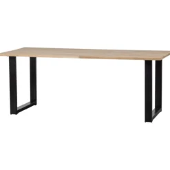 Combi-tablo: eiken 200x90 & u-poot [fsc]
