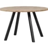 Combi-tablo: rond eiken o120 onbeh & 2-standen vierk [fsc]