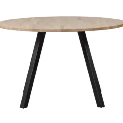 Combi-tablo: rond eiken o120 onbeh & 2-standen vierk [fsc]