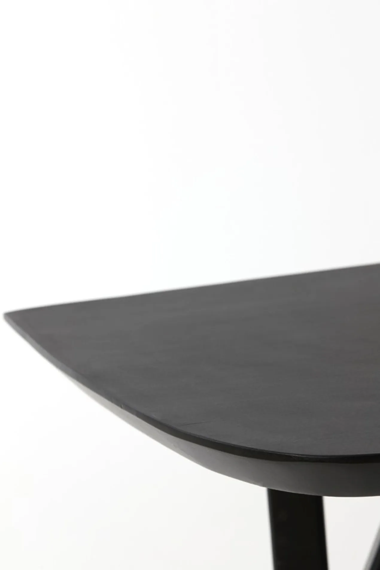 Console acacia wood matt black