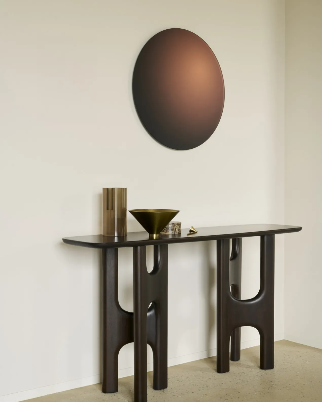 Console Flow mahonie rose brown 150x40 cm