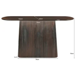 Console Salvo 140 cm walnut
