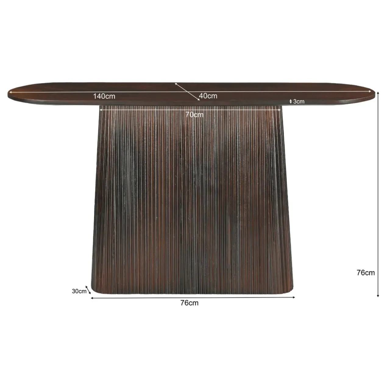 Console Salvo 140 cm walnut