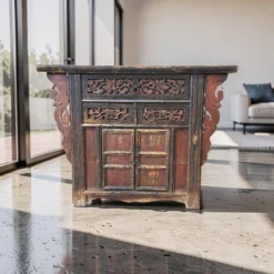 Console snijwerk naturel uniek