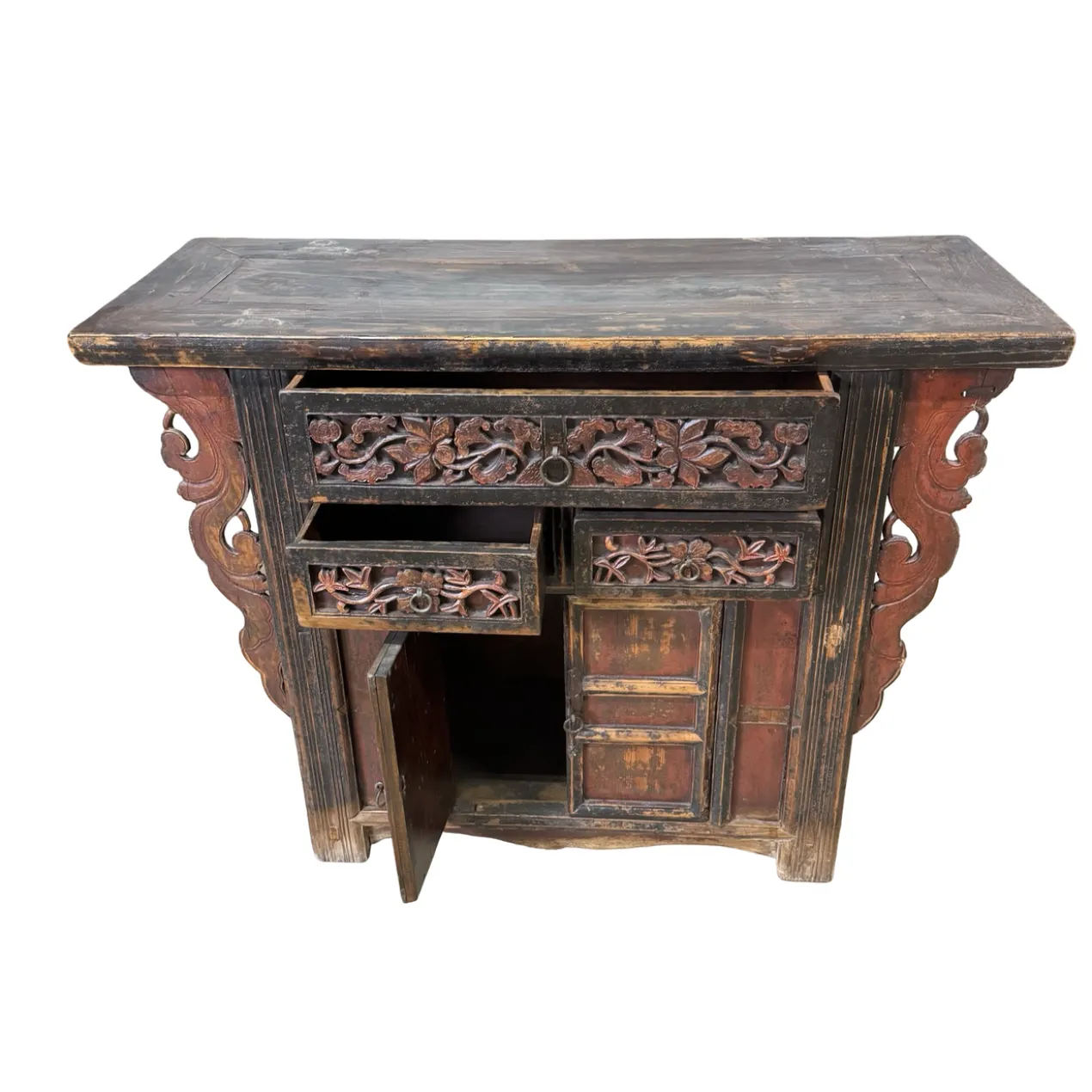 Console snijwerk naturel uniek