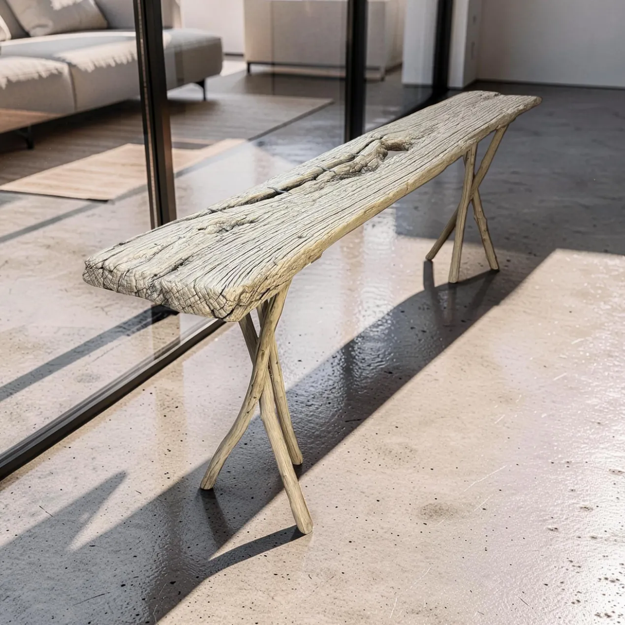 Console stronkpoot naturel uniek