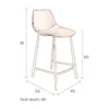 Counter stool franky velvet grey