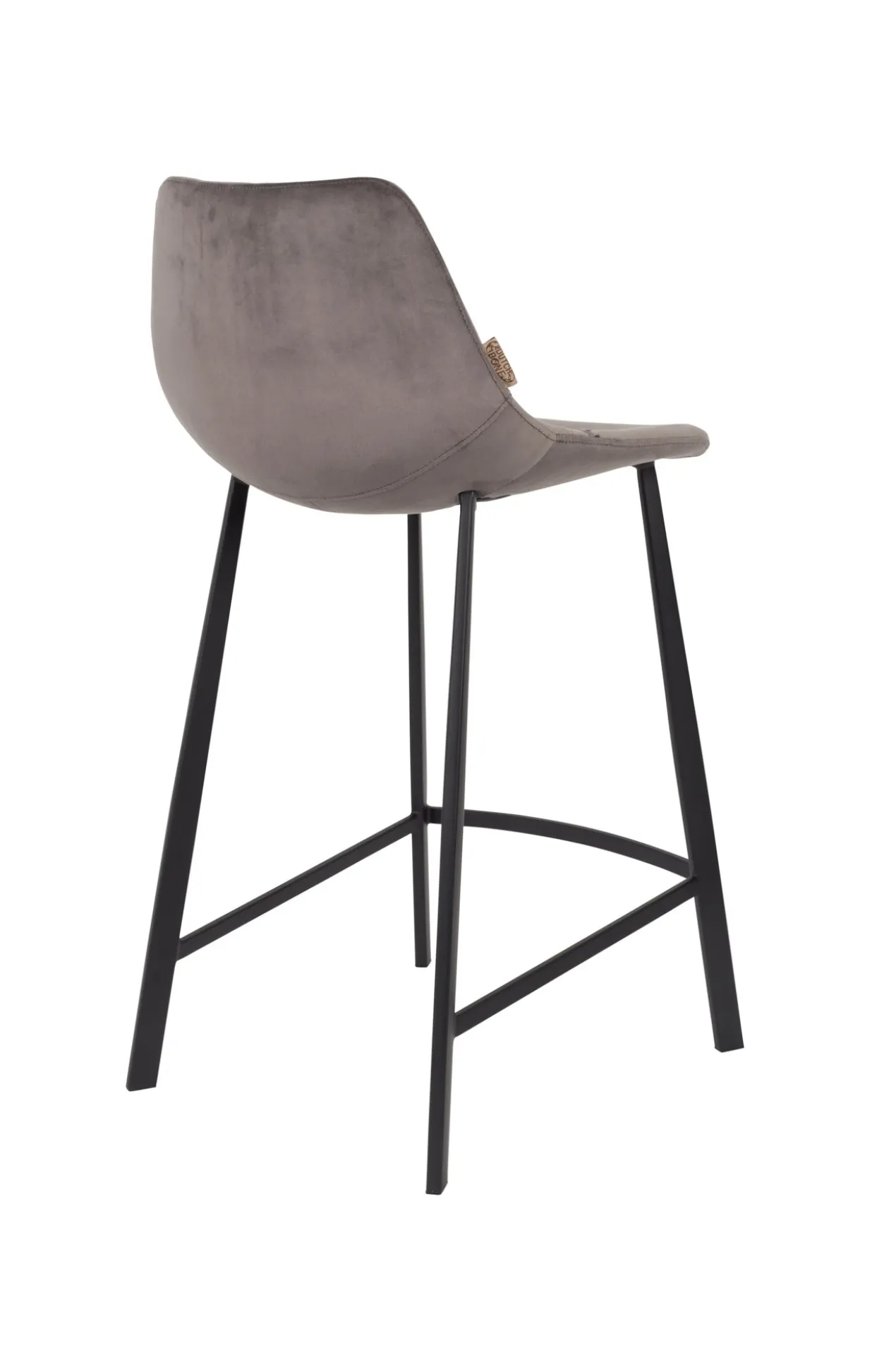 Counter stool franky velvet grey