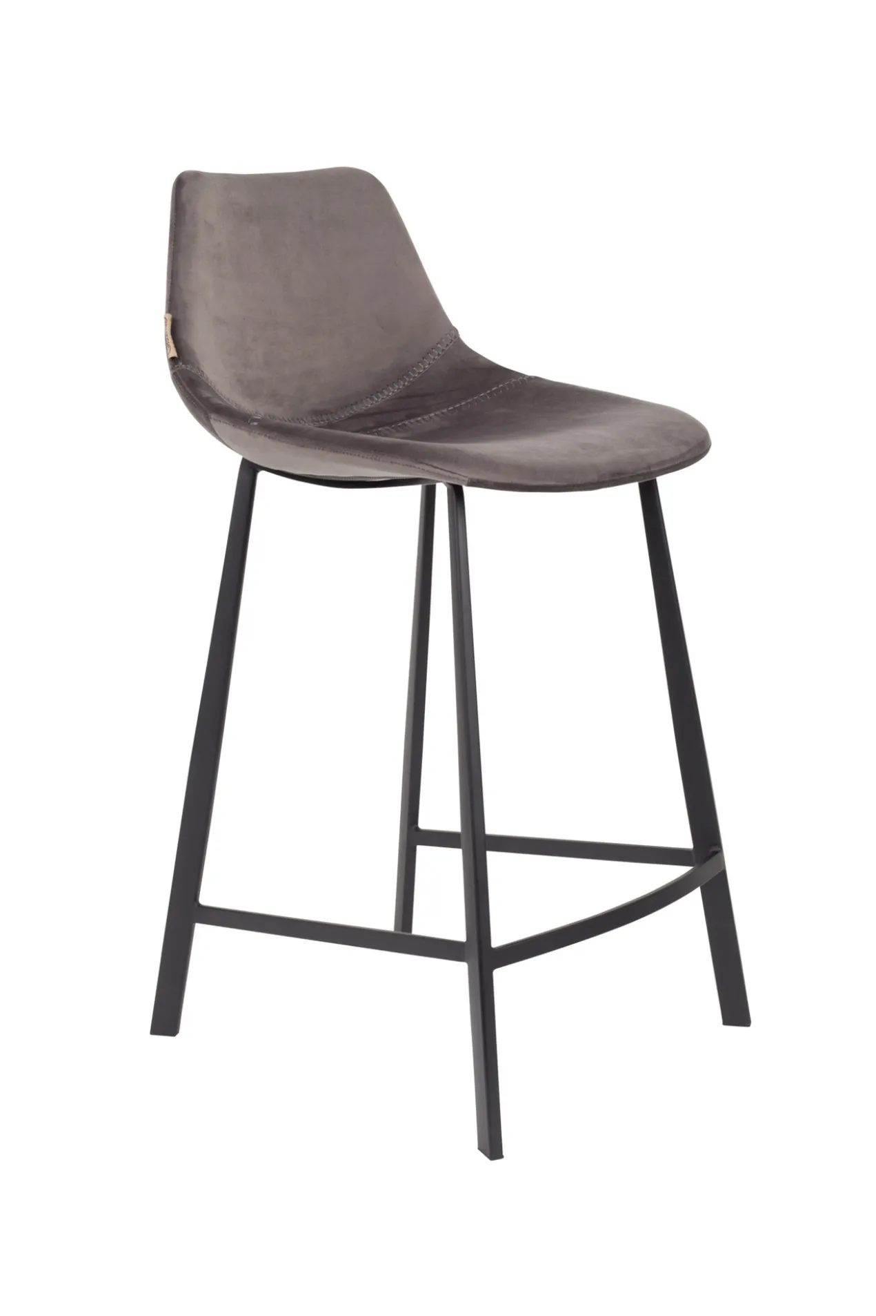Counter stool franky velvet grey
