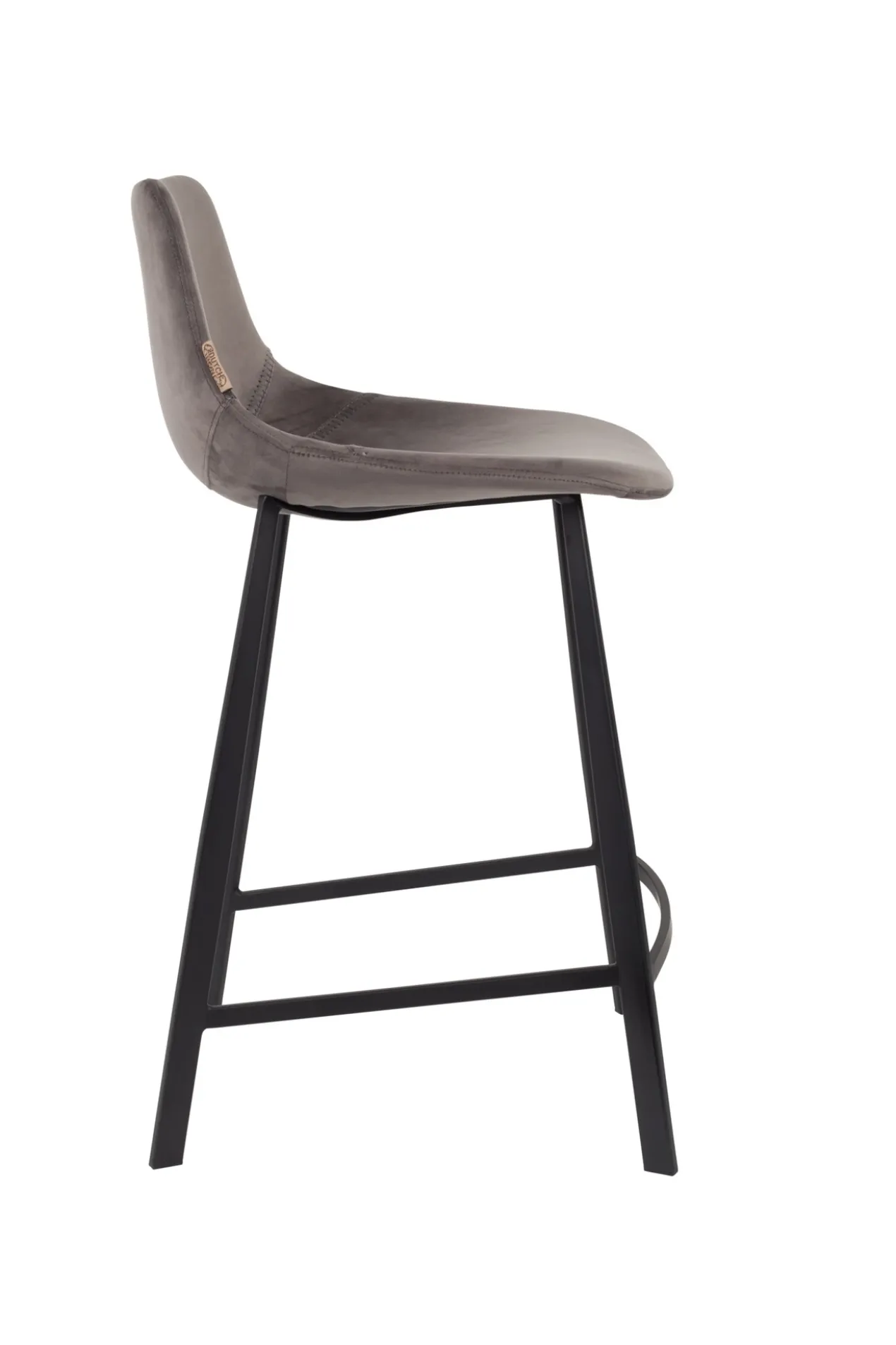 Counter stool franky velvet grey