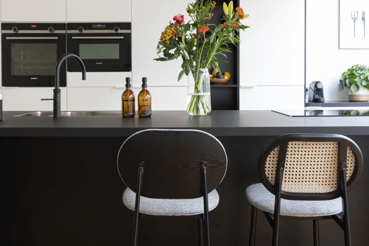 Counter stool spike natural/grey