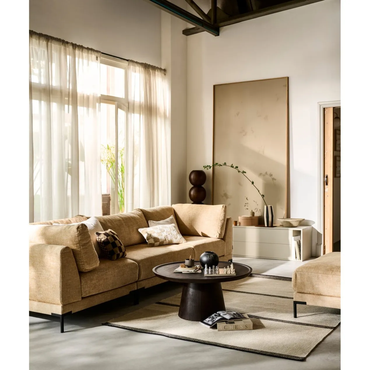 Couple loveseat element butter melange