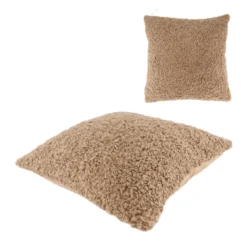 Cozy kussen (2 stuks) bruin
