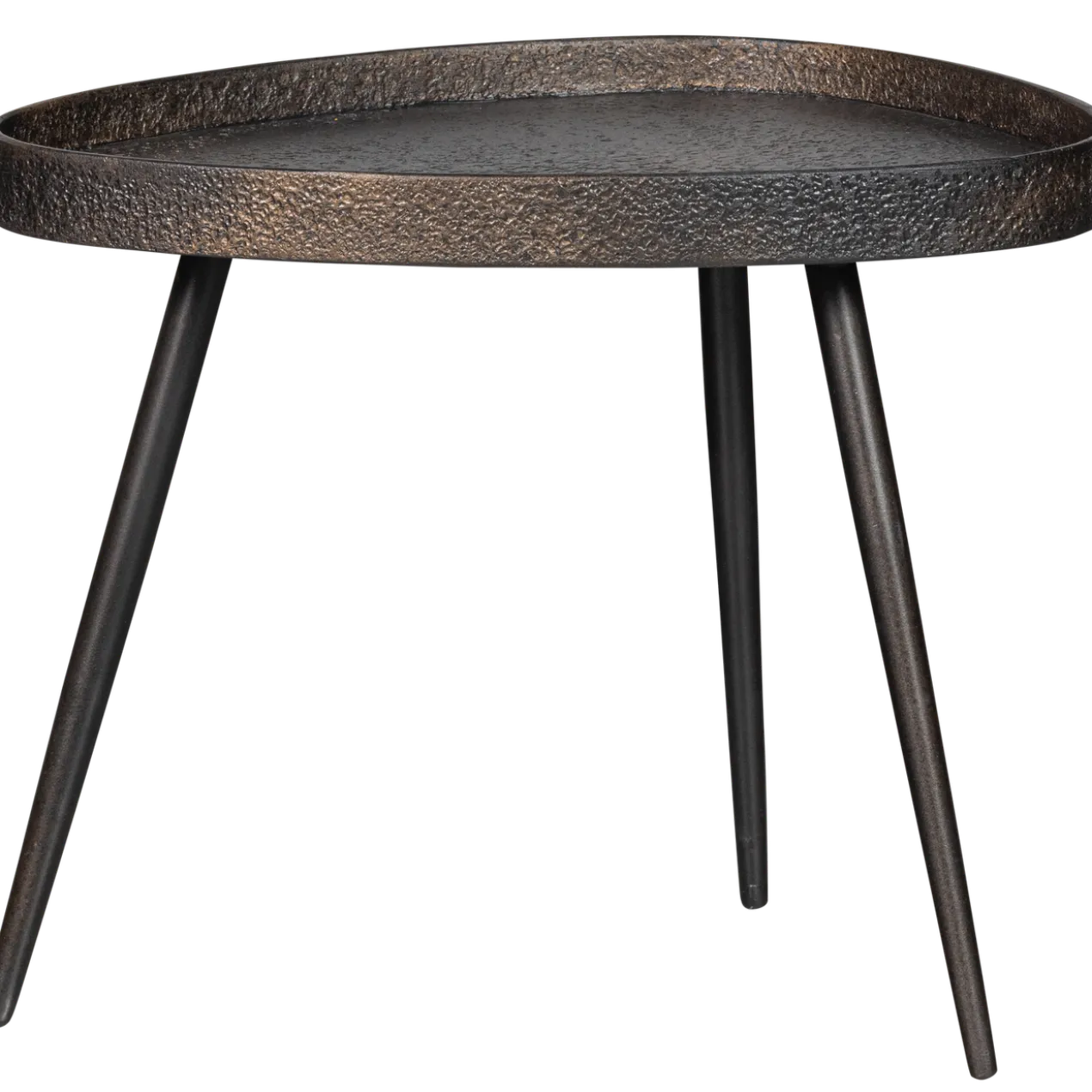 Crude bijzettafels antique brons - set van 2