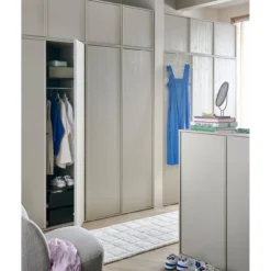 Daily closet double 200x100 cm grenen dakargrau [fsc]