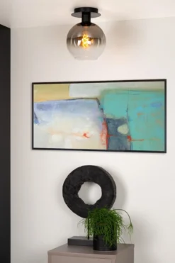 DAJANA PLAFONDLAMP 1-LICHTS ZWART