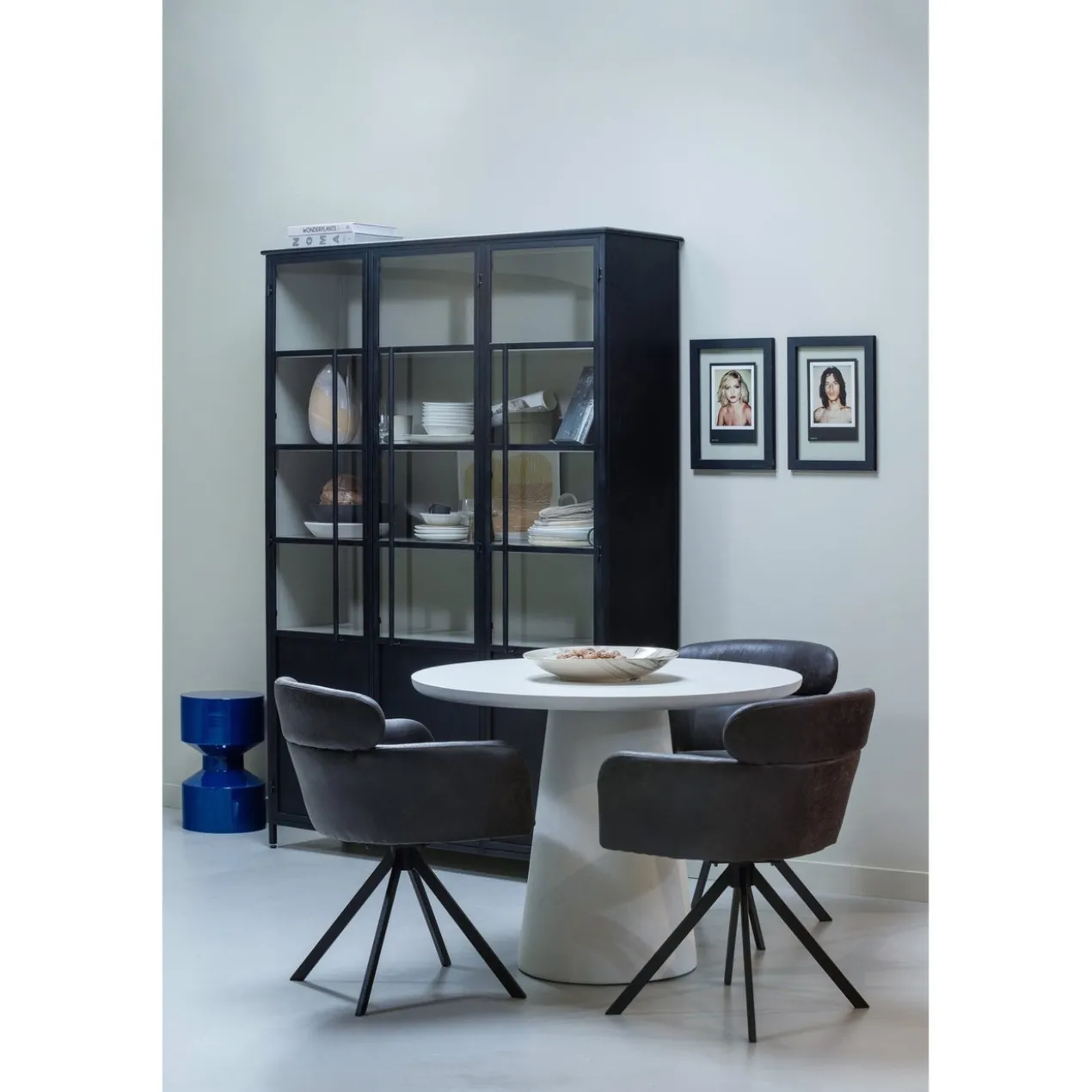 Damon eettafel betonlook wit 76xo100