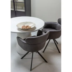 Damon eettafel betonlook wit 76xo100