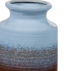 Decennia xl vaas keramiek blauwgeel 38xo17 cm