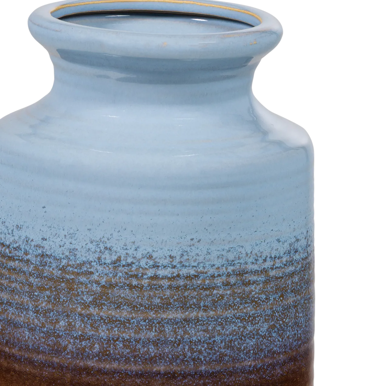 Decennia xl vaas keramiek blauwgeel 38xo17 cm
