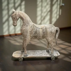 Decoratie houten paard groot