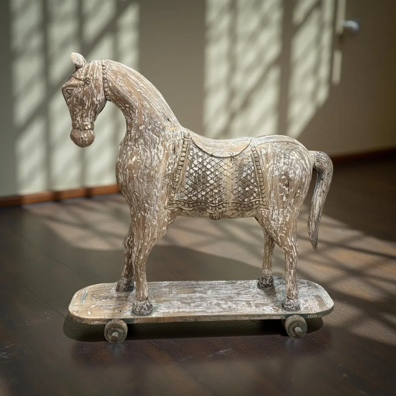 Decoratie houten paard groot