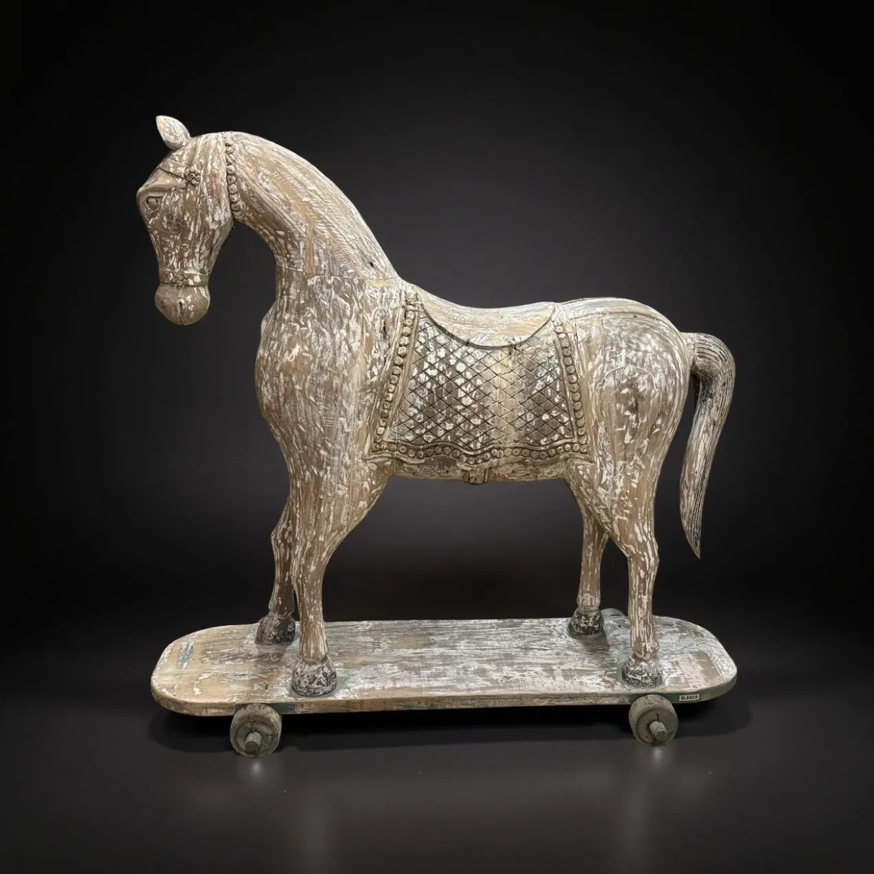 Decoratie houten paard groot