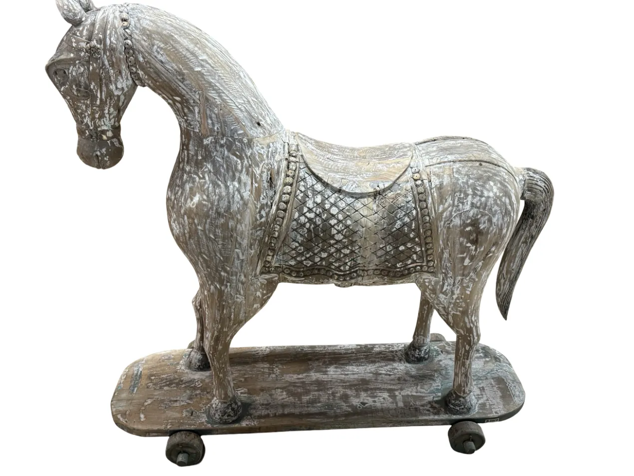 Decoratie houten paard groot