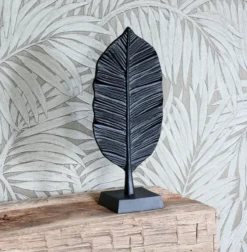 Decoratie object veer Lorena zwart