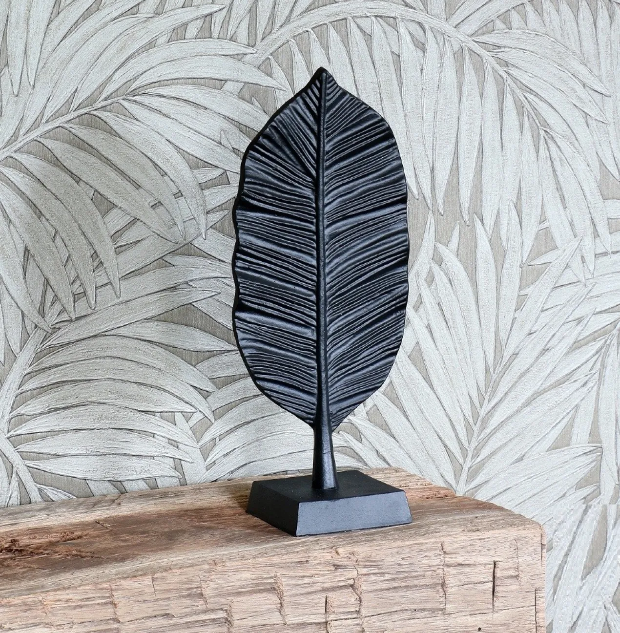 Decoratie object veer Lorena zwart