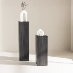 Decoratieve zuil Rana Zwart - 65 x 23 cm