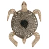Decoratie wandornament Seagrass schildpad zwart
