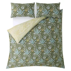 Dekbedovertrek Compton olive green 200x200 cm