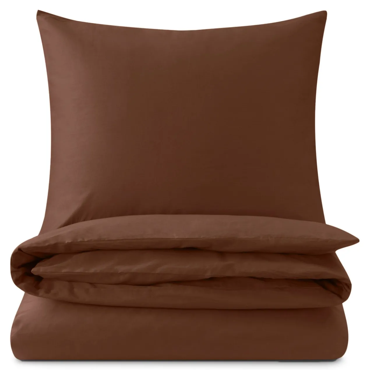 Dekbedovertrek Cotton Satin 140x220 cm dark brown
