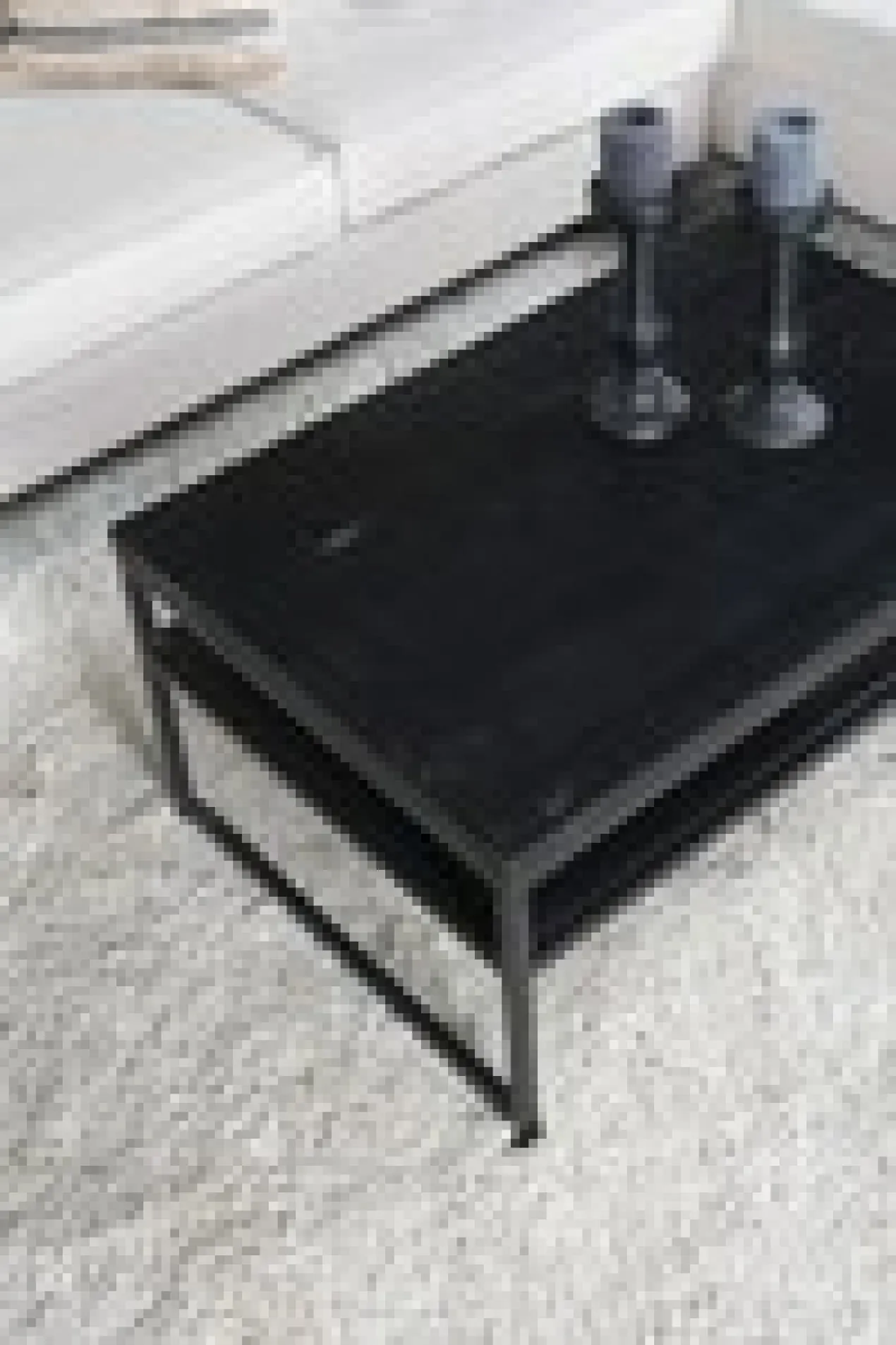 Delhi salon zwart 91x61x42cm