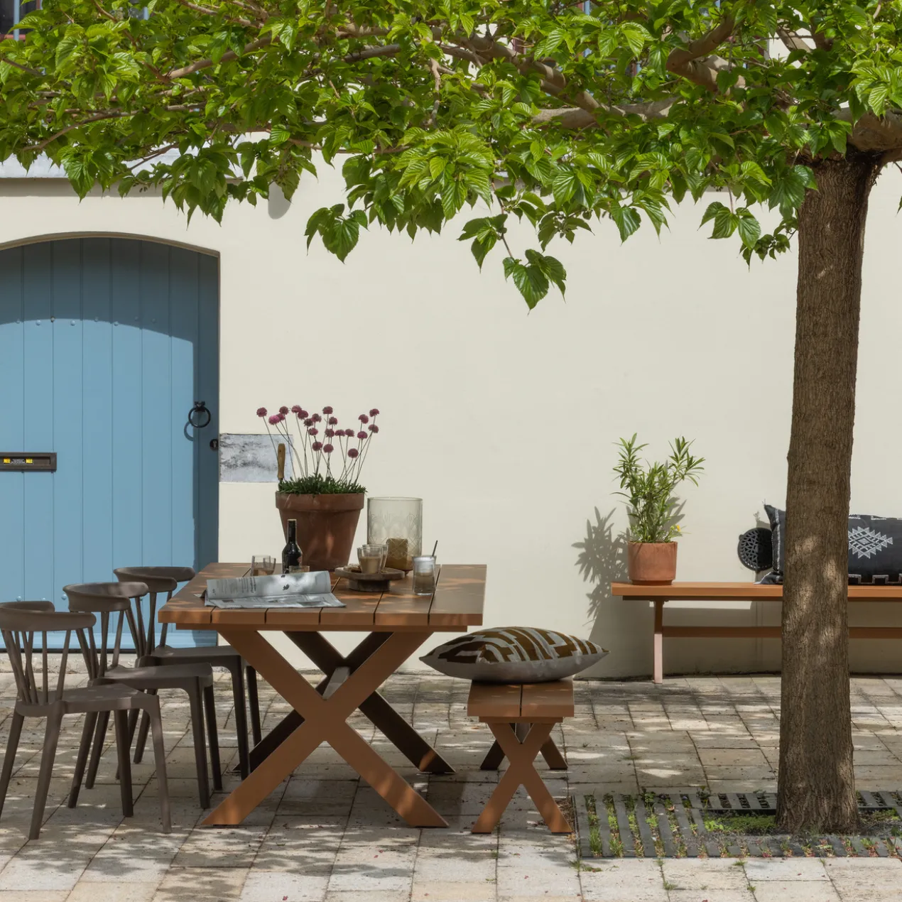 Delta picknick tuintafel aluminium terra 220x100 cm