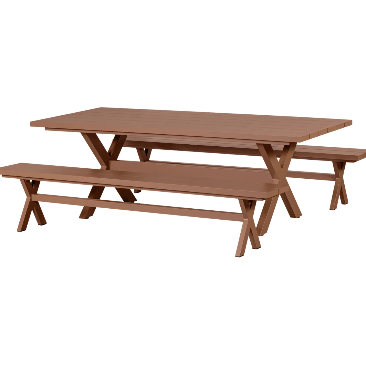 Delta picknick tuintafel aluminium terra 220x100 cm