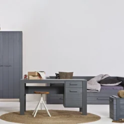 Dennis kast grenen geborsteld steel grey [fsc]