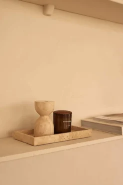 Design kaarshouder Travertine
