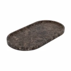 Dienblad bruin ovaal matte 30x15cm
