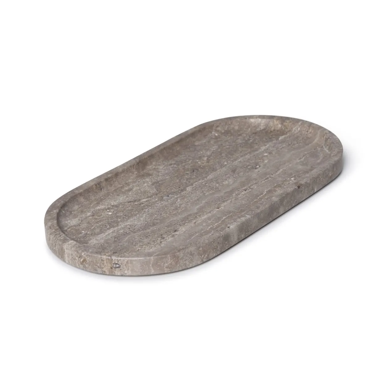 Dienblad Titanium travertine ovaal 30x15cm