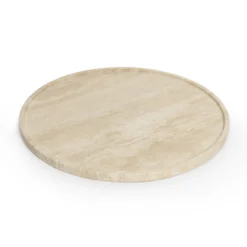 Dienblad Travertine rond met rand Ø45