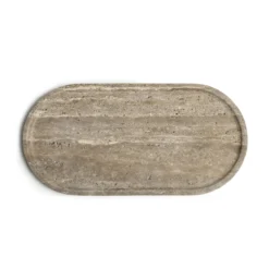 Dienblad Travertine Titanium ovaal 40x20cm