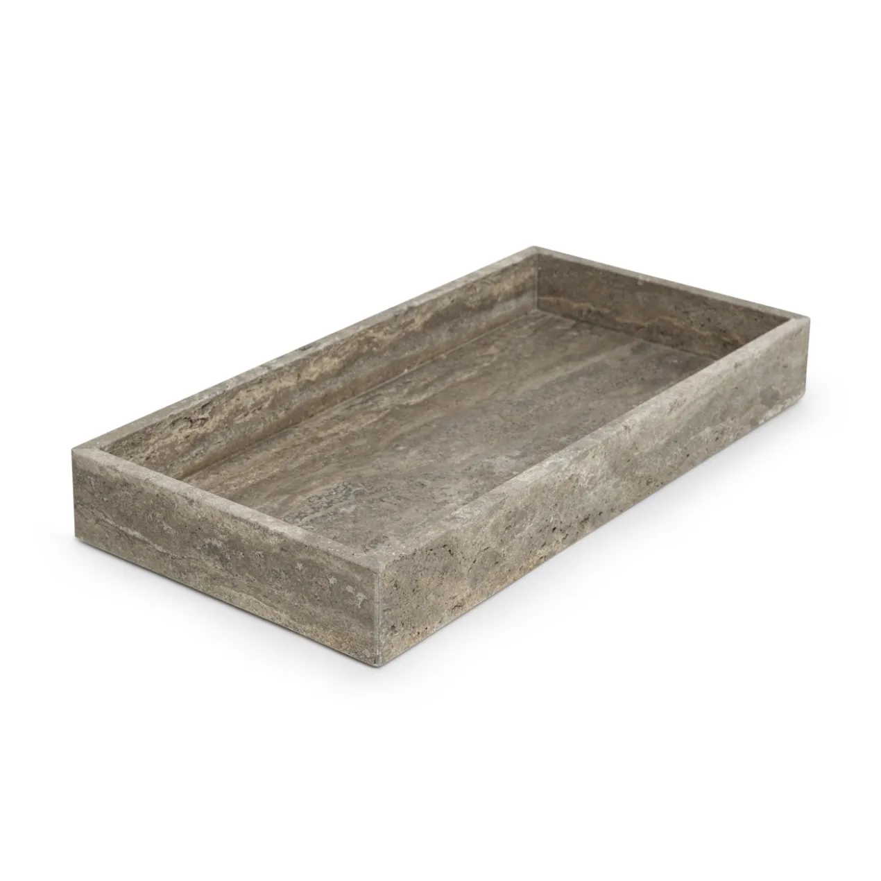 Dienblad Travertine Titanium 40x20x5cm