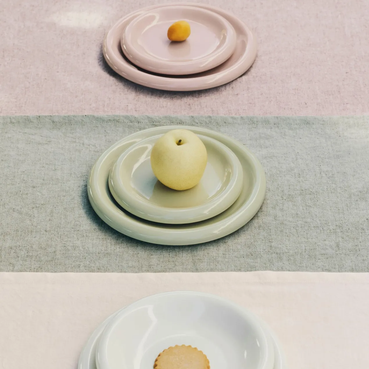 Dinerbord Barro Ø24 cm pink - set van 2