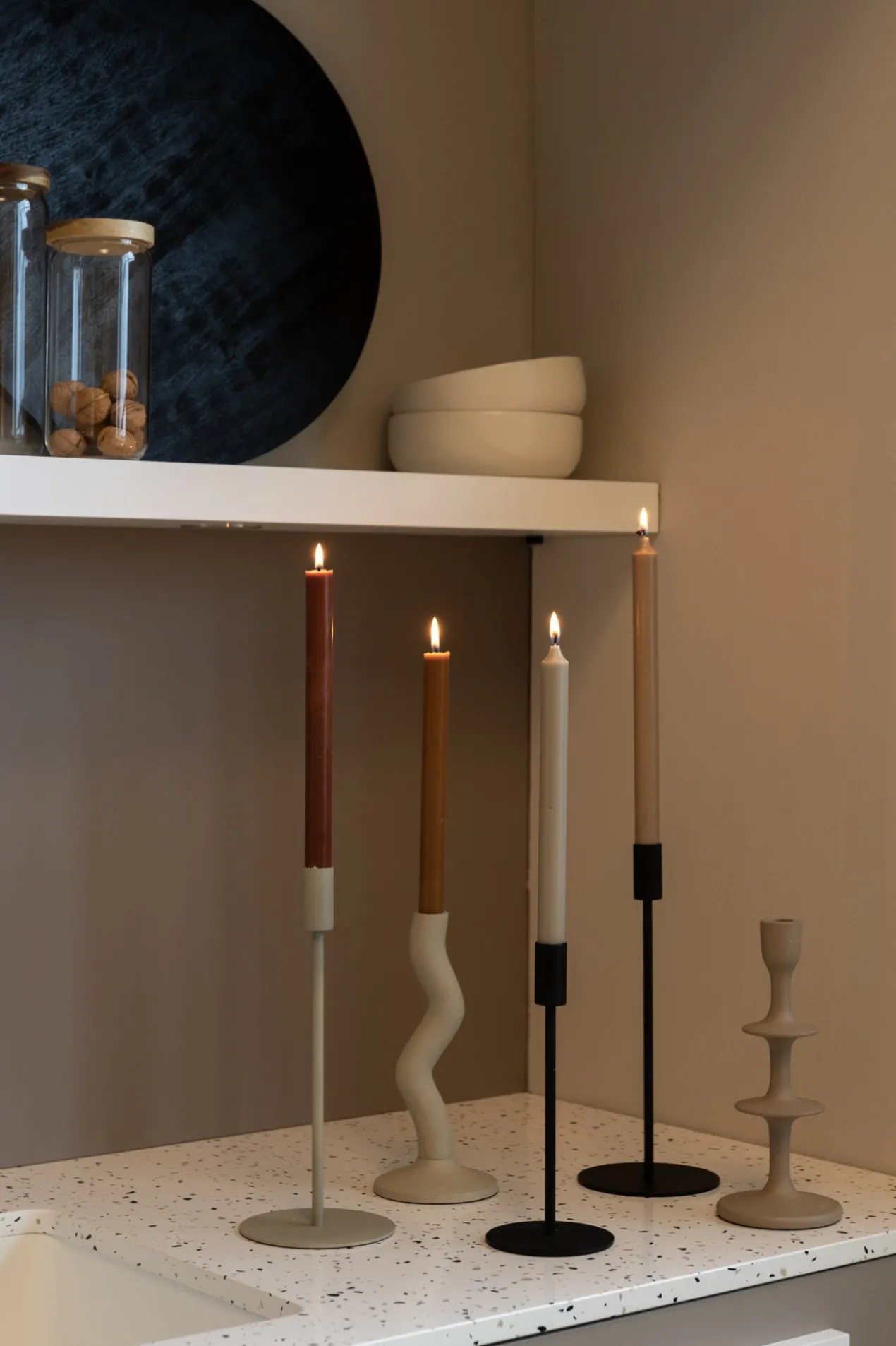 Dinerkaars 8 stuks peach bloom