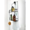Doucherek Cubiko zwart 11x31x61 cm